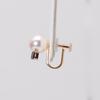 Pearl Earrings Ribbon Earrings K18PG Pearl Earrings Women's