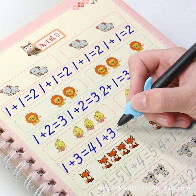 Детская цифровая каллиграфическая книга для практики: Groove Learning Numbers и Magic Tracing