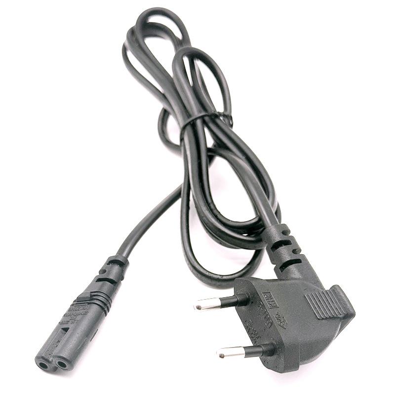 European Two-Pin Power Cord for Desk Lamp, Audio Equipment, Projector & Advertising Machine