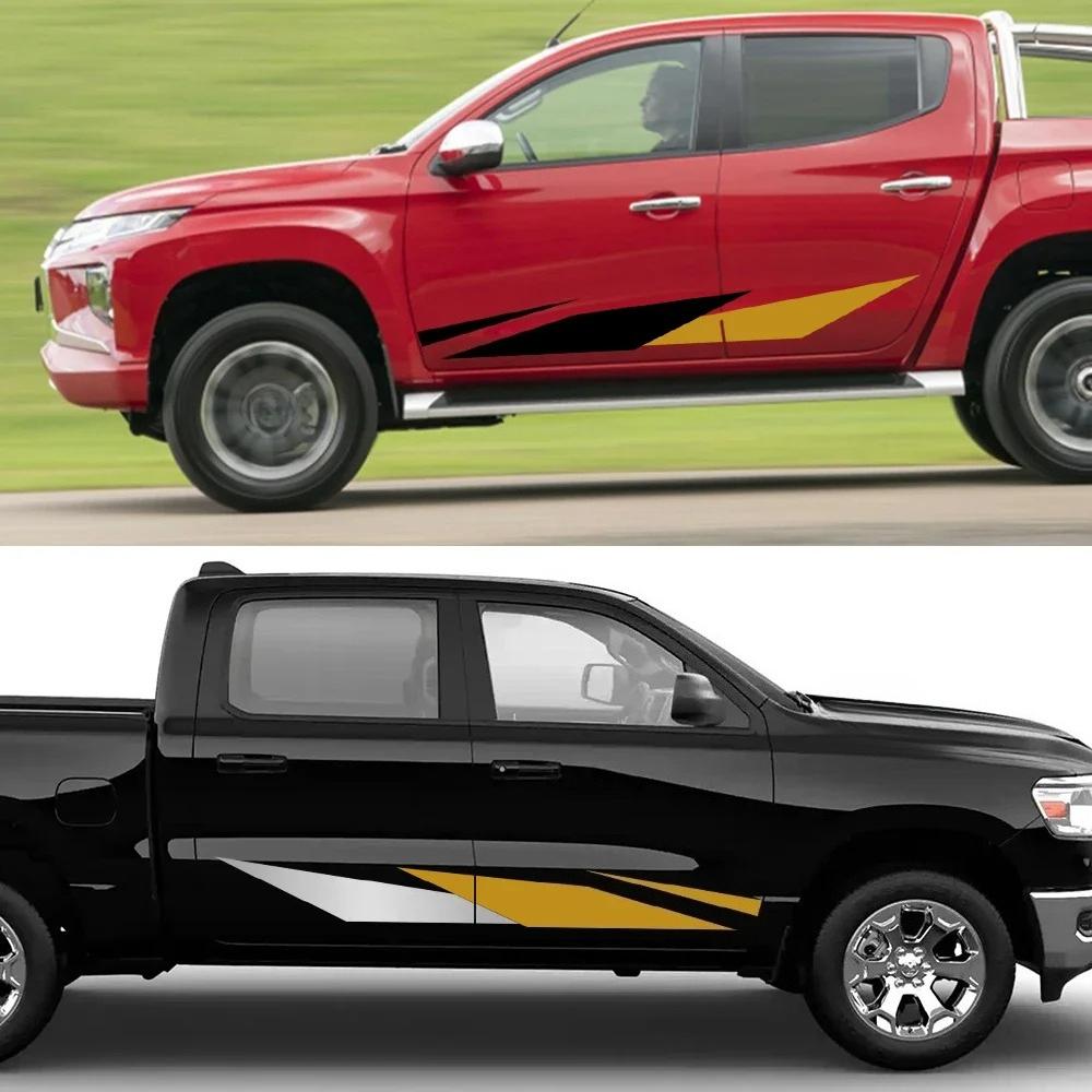 Боковые наклейки на двери автомобиля для Ford F150 Ranger Raptor Dodge RAM Isuzu Dmax Toyota Hilux GMC Sierra GWM Cannon Универсальная декоративная наклейка