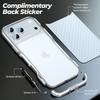 LUPHIE For iPhone 17 Pro Max Case Metal Bumper Frame Shockproof Phone Cover