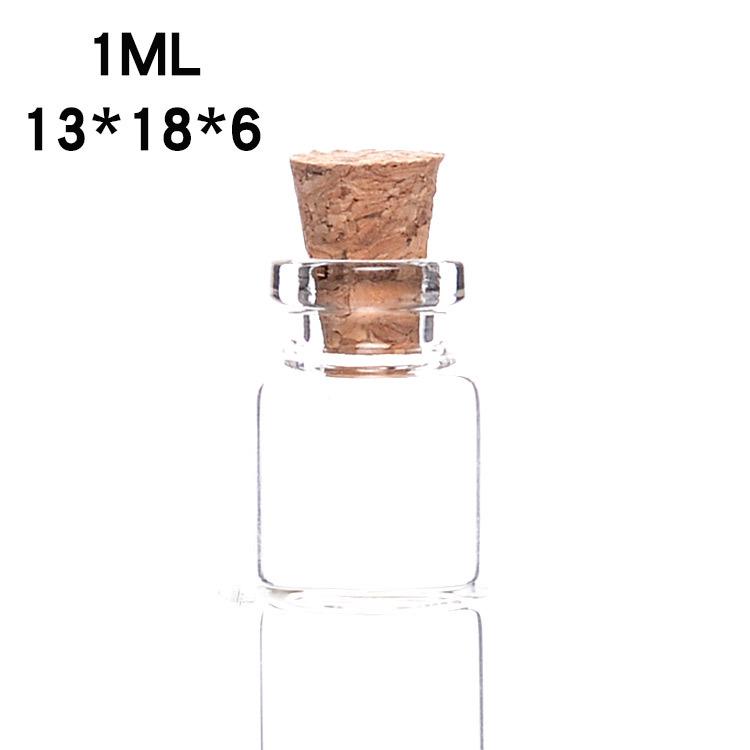 Brown Cork Mini Wish Bottle Pendant 13x18/13x24 for DIY Jewelry