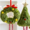 Wreath Elf Christmas Tree Decoration Cute Xmas Tree Hanging Ornament  Xmas Hanging  Accessories