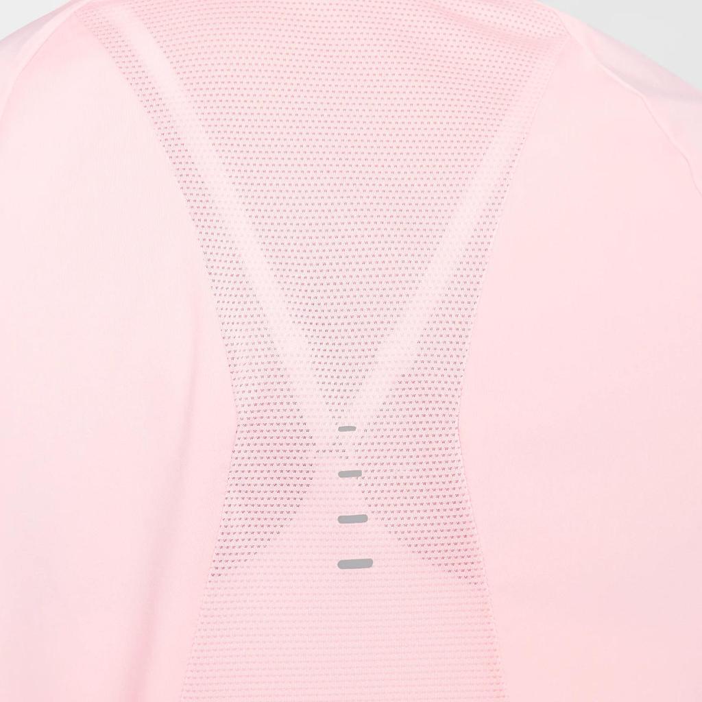 Nike Swoosh Топ с круглым вырезом, быстросохнущий, повседневный, с коротким рукавом, для фитнеса, женский, розовый HM9699-607