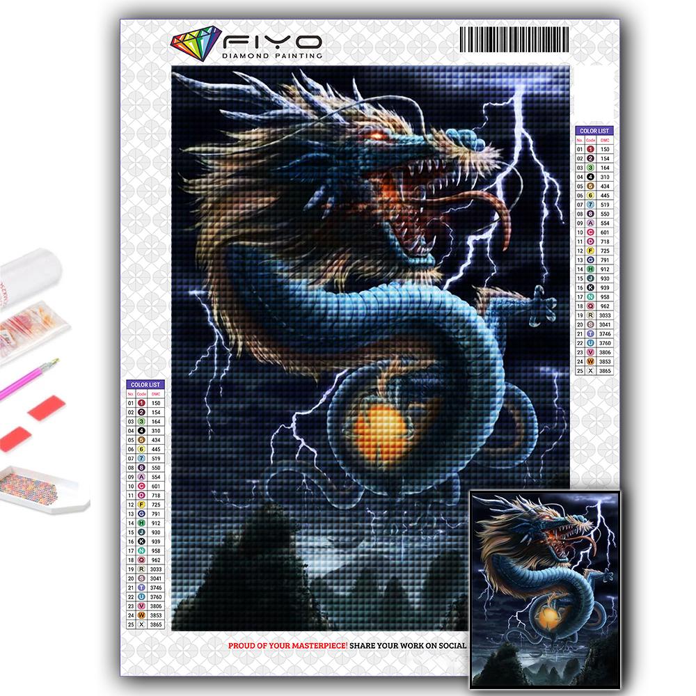 5D DIY Алмазная картина Китайский дракон Вышивка крестиком Алмазная художественная вышивка Мозаика Домашний деко
