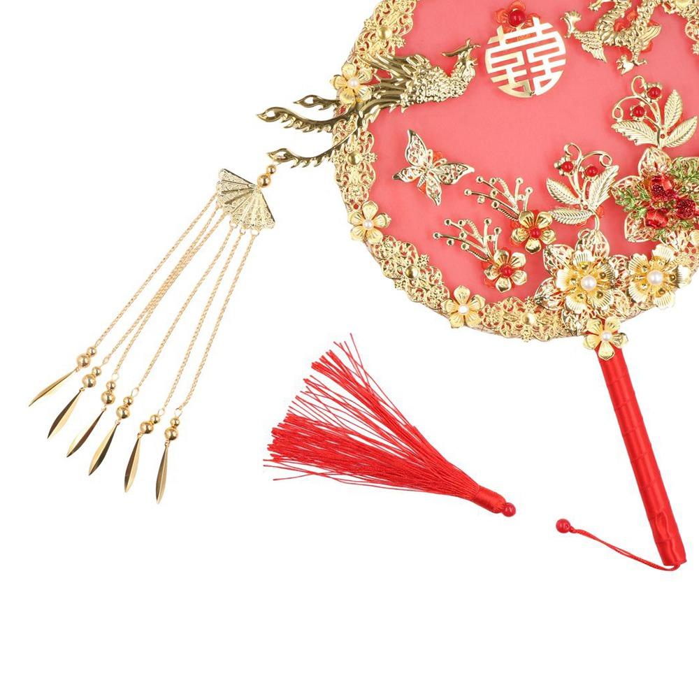 Свадебная группа Веер Праздничный веер Невеста Сюхэ Ручной веер Круглый веер Туань Веер Одежда Сюхэ Веер