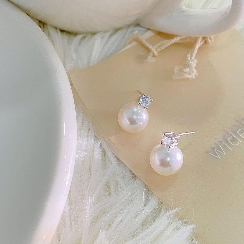 Серьги с жемчугом. Легкие, роскошные, высококачественные, универсальные, в стиле французской леди. Серьги.