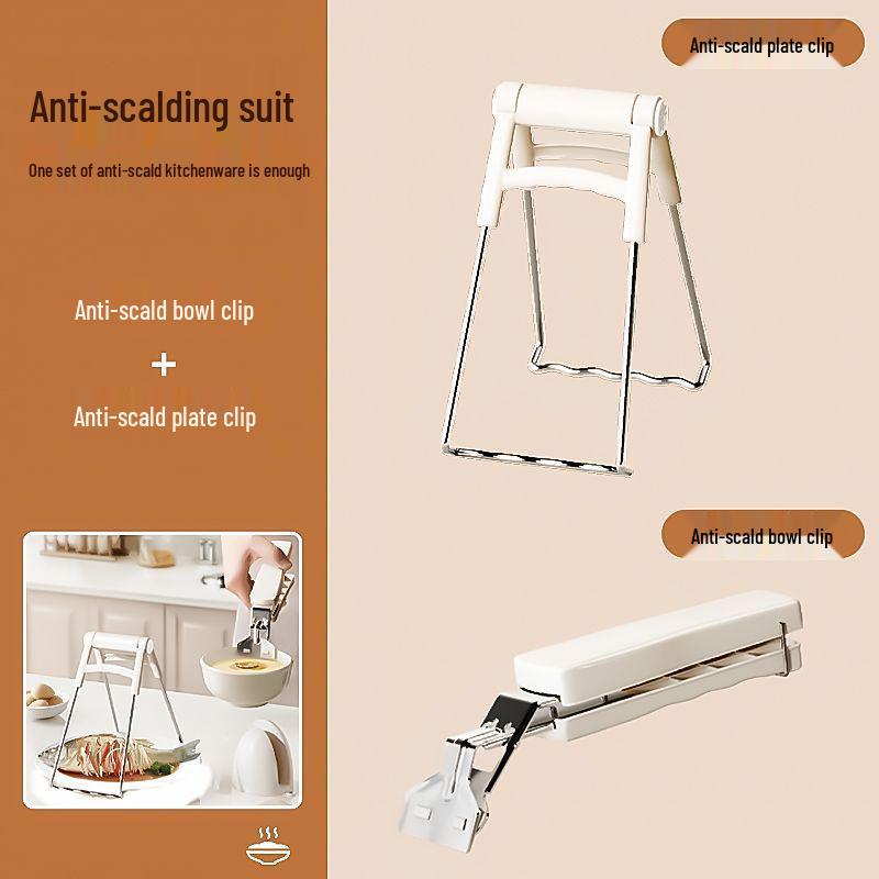 Anti-Scald Non-Slip Silicone Bowl and Plate Lifter Clip