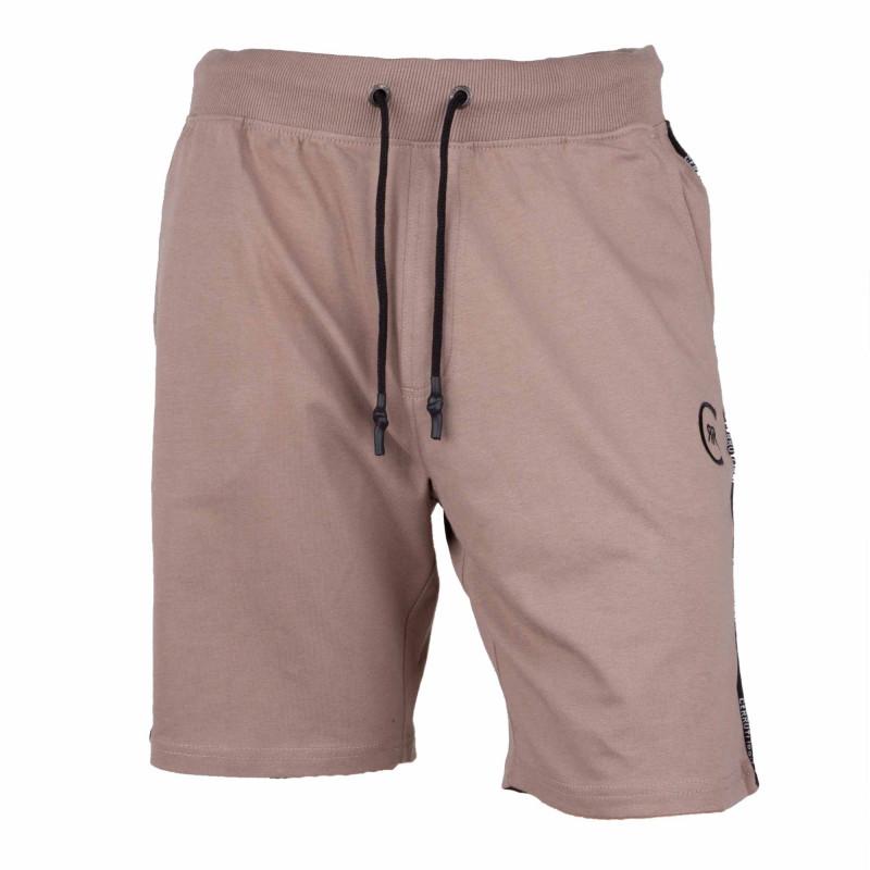 Мужские джоггеры-бермуды с черной окантовкой и логотипом из хлопка Perpignan CERRUTI