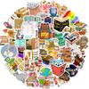 50 Books Reading Graffiti Stickers Decorating Computers Mobile Phones Tablets Waterproof Stickers