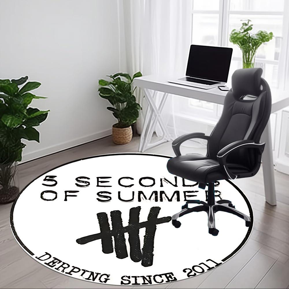 1 шт. 5 SOS Band Принт Ковер-сиденье для Офиса Нескользящий, Машинная Стирка Ковра для Офиса, Комнаты Праздничный Декор для Рождества, Дня Рождения Полиэстер