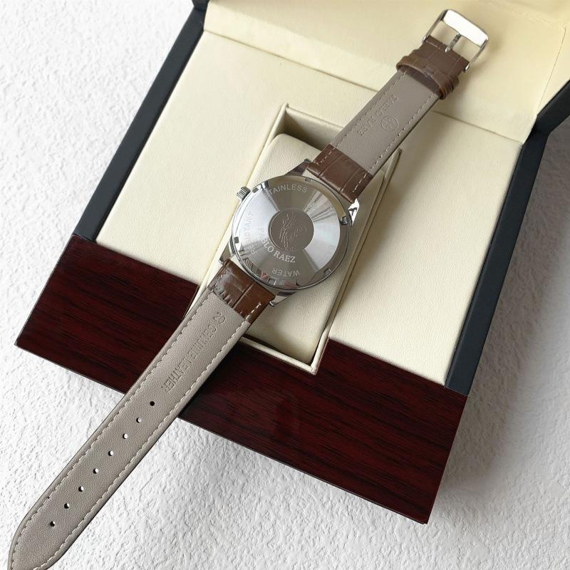 Мужские кварцевые деловые часы PABLO RAEZ: Автоматические, Водонепроницаемые, с Секундной Стрелкой и Календарем.