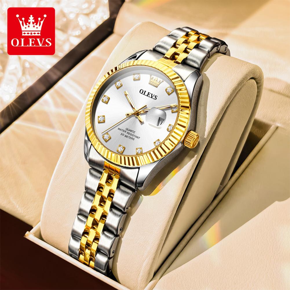 OLEVS Elegant Ladies Watch Luminous Waterproof Date Wristwatch For Woman Quartz Women's Watches