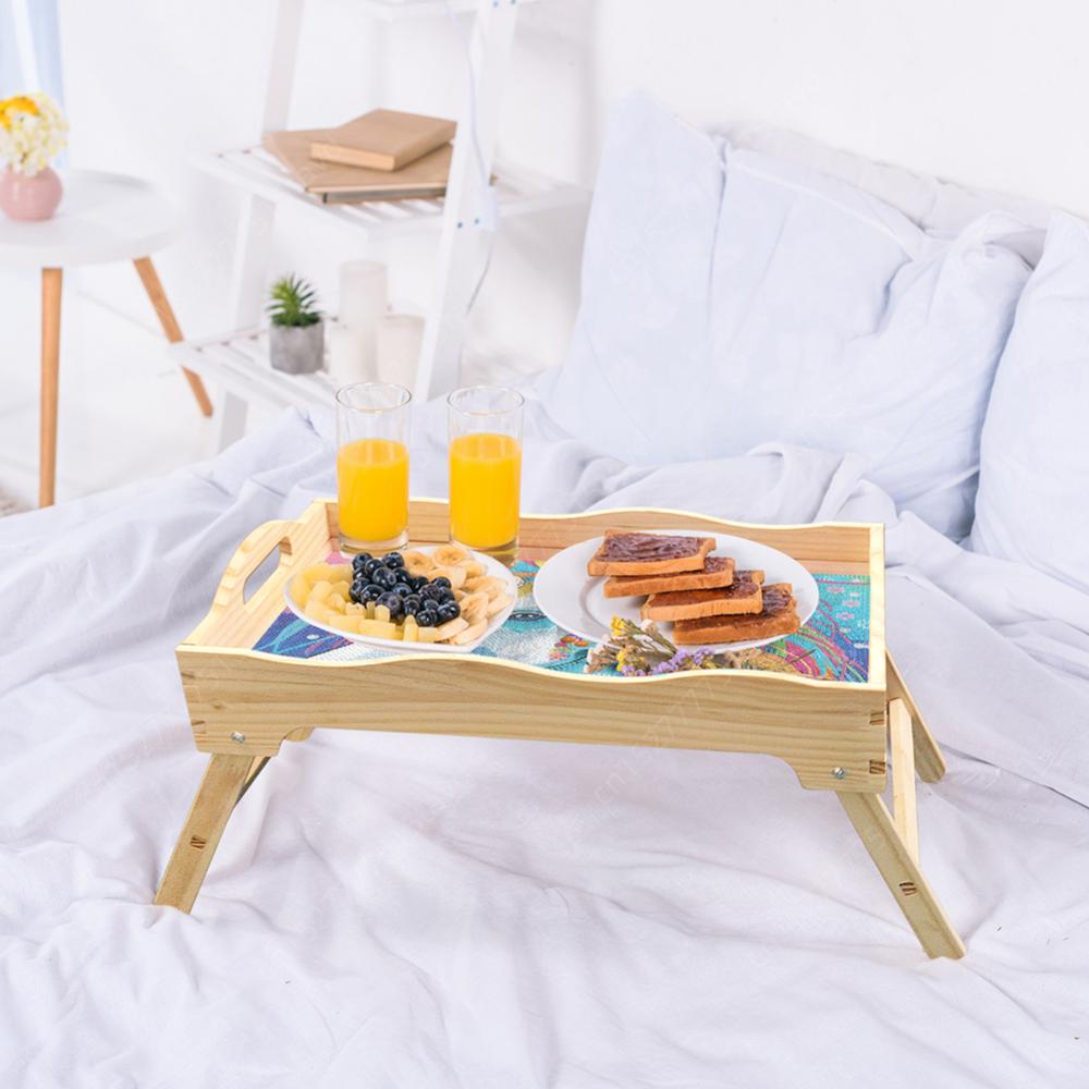 Деревянная обеденная тарелка с алмазной росписью, декоративный поднос с ручкой, алмазная мозаика, поднос для еды, столовая посуда, органайзер, домашний декор, подарок