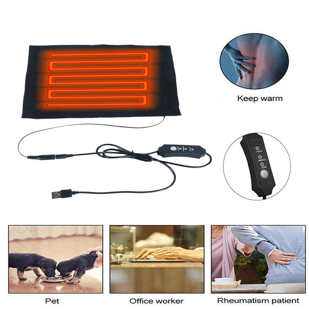 USB 3 Level Electric Heating Pad Pet Dog Cat Bed Warmer Winter Electric Mat 5V Heater Pad 2A Of M5Q2