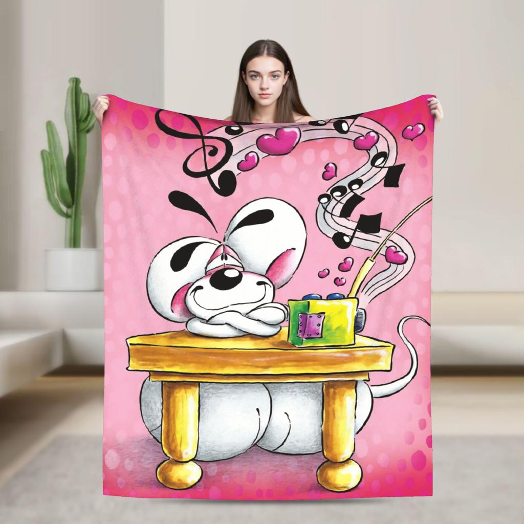 Diddl Cartoon (8) Blanket Quality Super Soft Throw Blanket Winter Airplane Travel Living Room Fluffy Bedspread