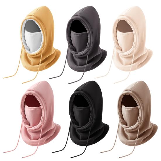 Зимняя защитная маска для лица для мужчин и женщин, регулируемая, с завязками, для холодной погоды, ветрозащитная, велосипедная, теплоизоляционная шапка