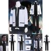 Изысканные куртки-униформы для косплея Detroit Become Human Connor Rk900, полный комплект, изготовленные из приятной для кожи полиэфирной ткани