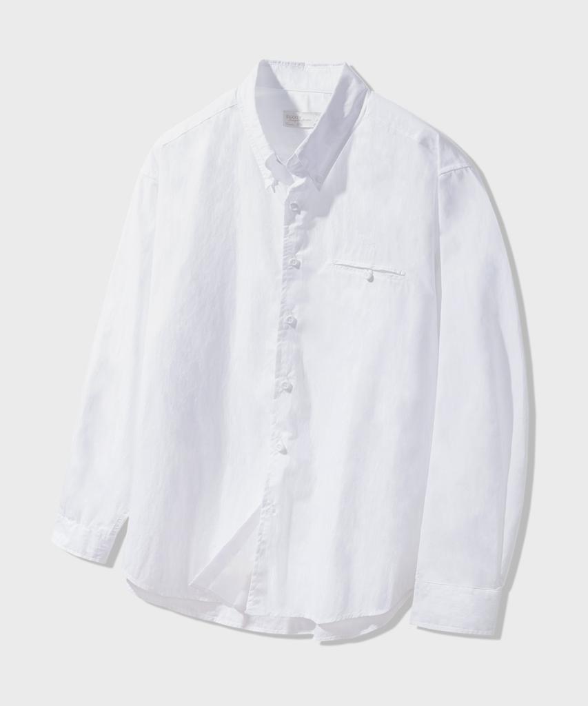 BAKKEN Pocket Button Paper Shirt Bk8921_White
