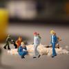 3x 1:64 Scale People Figures Ornament Realistic Figurines Layout Miniature Scene for Doll House