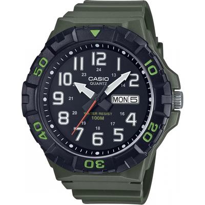STANDARD BIG FACE кварцевые часы MRW-210H-3AV мужские военные зеленые Overseas модель