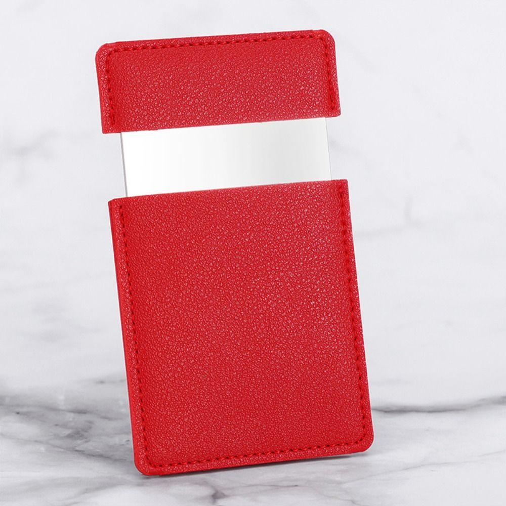 Карманное зеркало из искусственной кожи, косметические инструменты, маленькое зеркало, высококачественное зеркало для макияжа