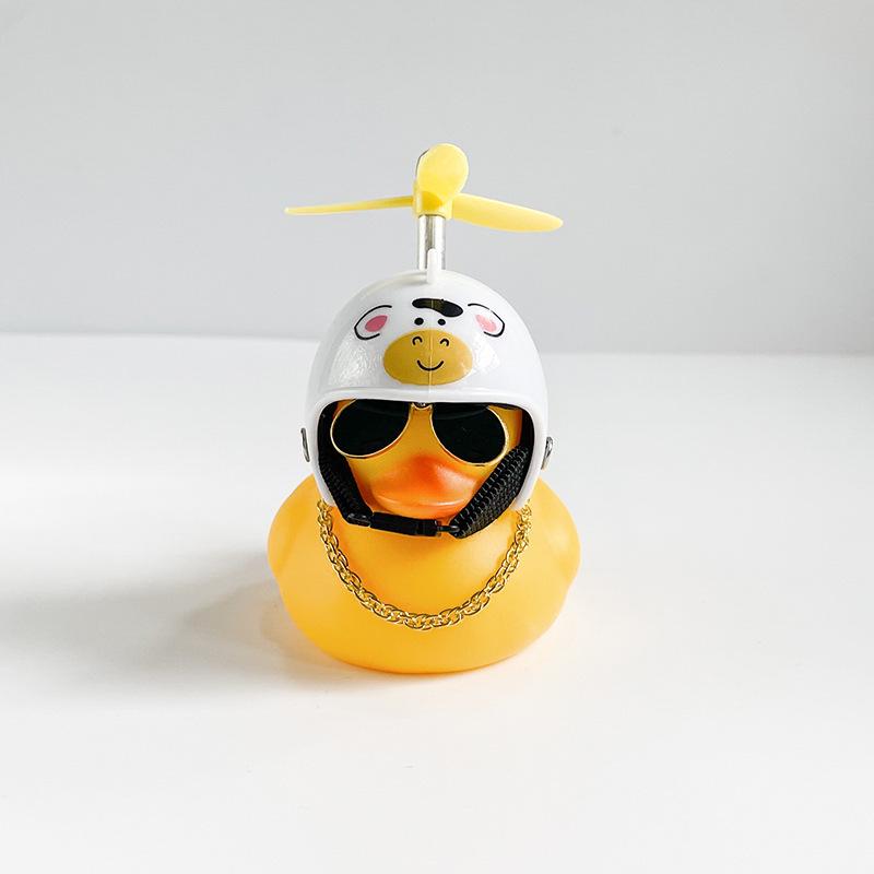 Wind-Resistant Electric Yellow Duck Dashboard Ornament