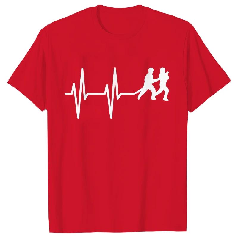 Casual Men's Clothing Fireman Heartbeat Firefighter T-Shirt Men T Shirt Fire Worker Rescue Short Sleeve Tees Short Sleeve Tops