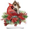 2D плоская печать Кардинал DIY Алмазная живопись Настольные украшения Особая форма Настольные алмазные арт-наборы Спальня Настольное украшение