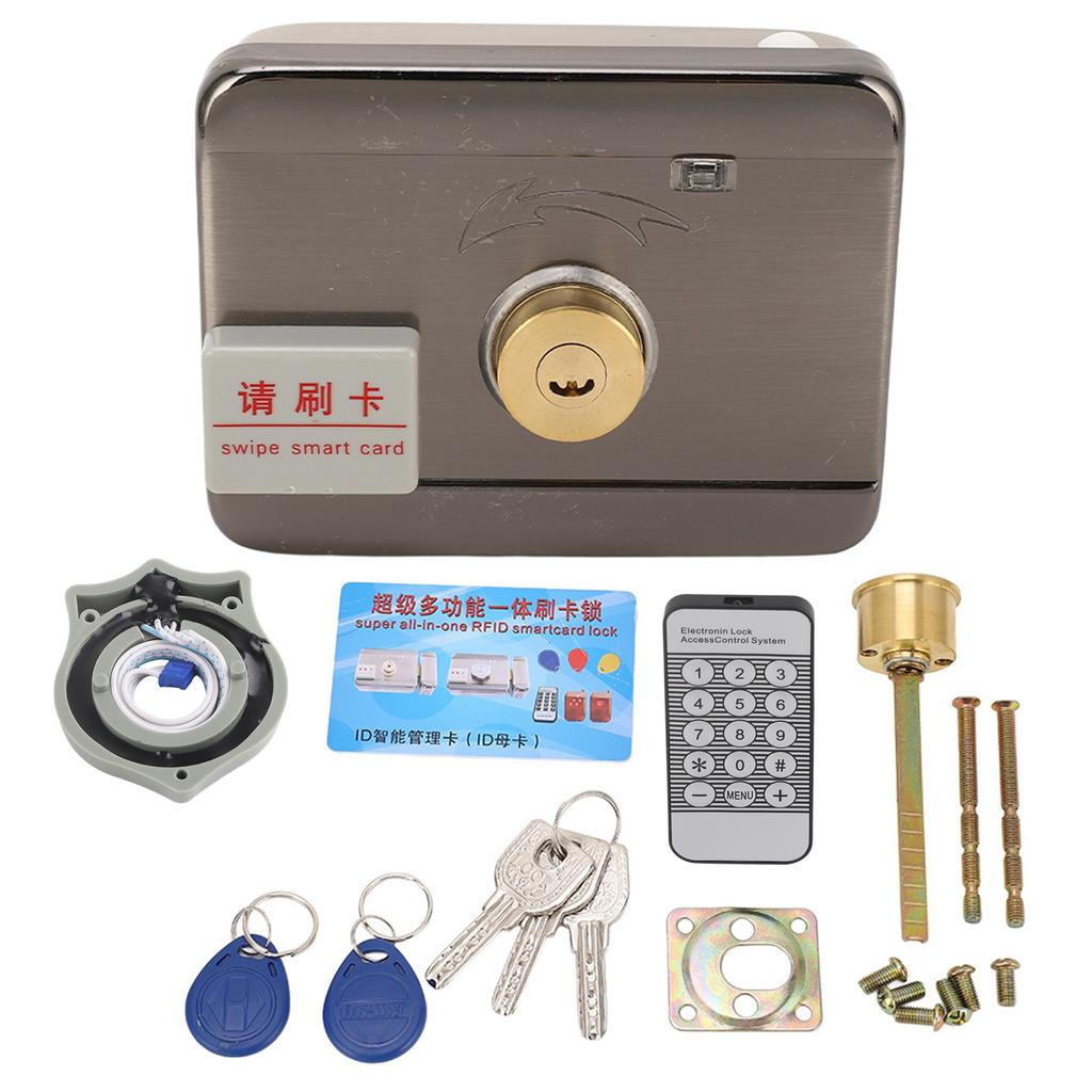 Дверной замок с электроприводом из нержавеющей стали, двойной?Двусторонняя идентификационная карта с пультом дистанционного управления