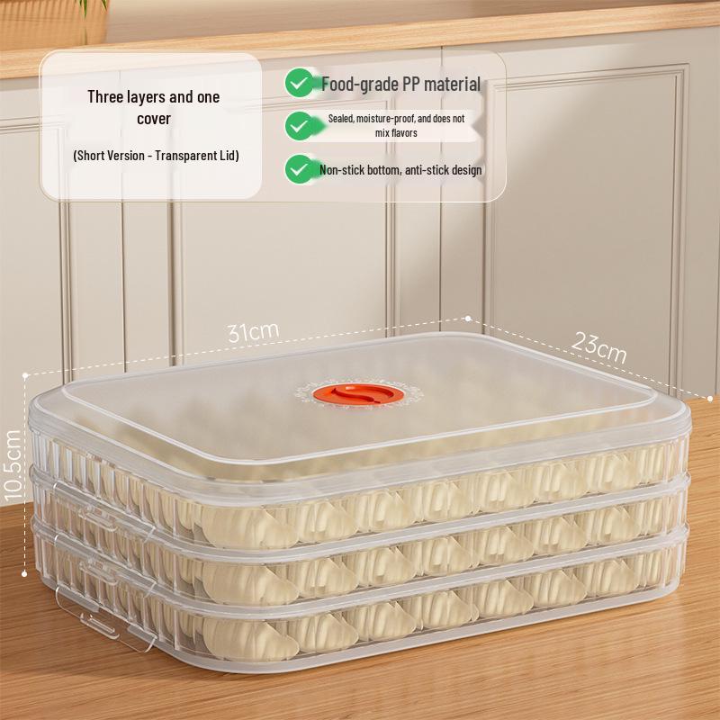 Dumpling Freezer Box - Fresh-Keeping and Quick-Freezing Storage for Wontons, Dumplings & Noodles