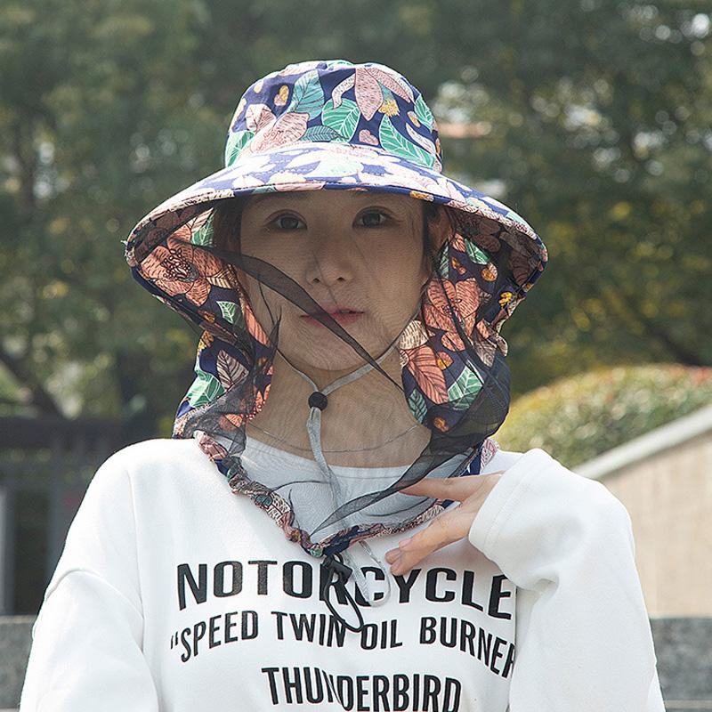 Женские многофункциональные дышащие козырьки для защиты от солнца, кепки, кепки из полиэстера, сетка от насекомых и комаров, лето, 6 стилей