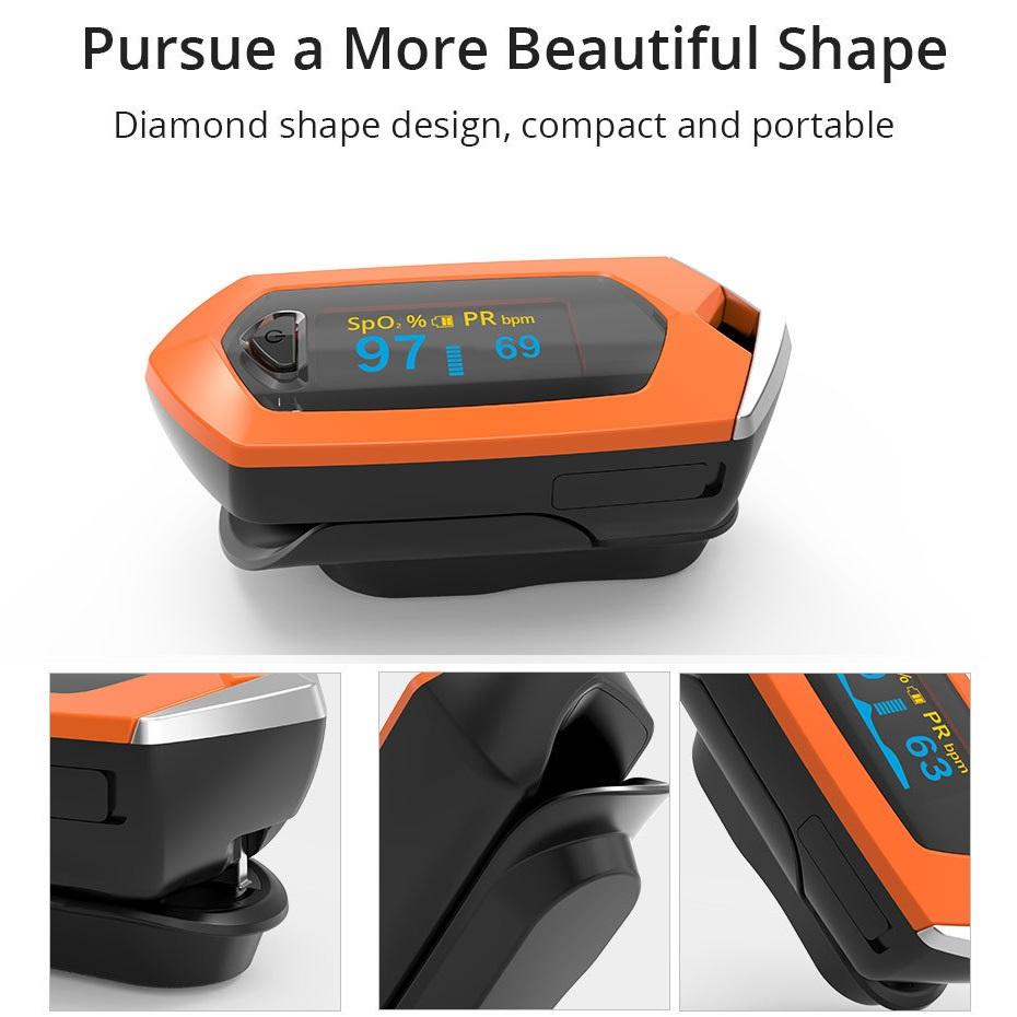 Медицинский перезаряжаемый пальцевый пульсоксиметр, встроенная литиевая батарея, измеритель насыщения крови кислородом, портативный монитор сердечного ритма Spo2