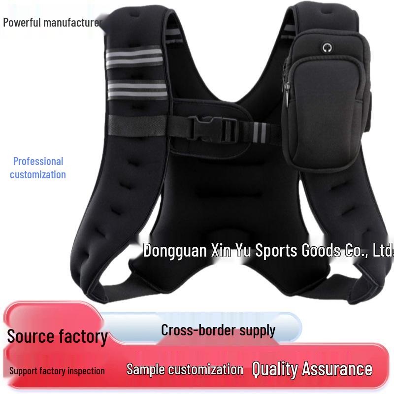 Регулируемый светоотражающий жилет-утяжелитель для фитнеса