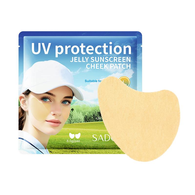 10pcs Jelly Sunscreen Cheek Patches - Targeted UV Protection, Hydrating, For Outdoor Sports & Makeup Areas
