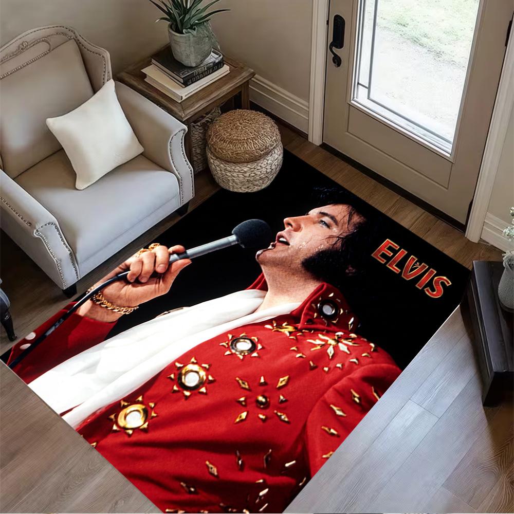 Elvis Presley's Iconic Style Floor Mat Suitable for Dining Room Kitchen Balcony Study room Anti-slip Rug Office home decor