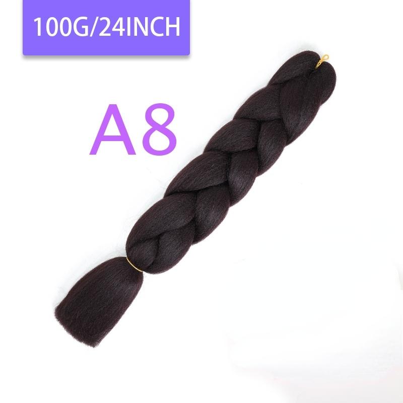 MISQUEEN Yaki Soft Hair Ombre Crochet Braiding Hair Extension For Braid 24 Inch Pink Synthetic Crochet Hair Jumbo Braid Hair