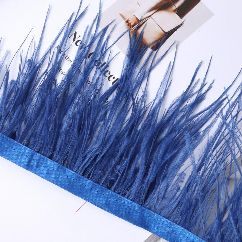 Платье из страусиных перьев 8-10 см, модное украшение, ткань с перьями и кисточками, аксессуары для одежды 