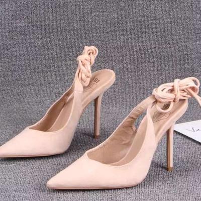 Внешняя торговля сиротские туфли на высоком каблуке круто~~ однотонные остроносые стилет ремешок на щиколотке шарм темпераментные сексуальные сандалии женская обувь