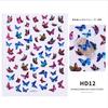 Nail Simulation Laser Butterfly Stickers 3D Stickers Waterproof Cute Butterfly Nail Stickers