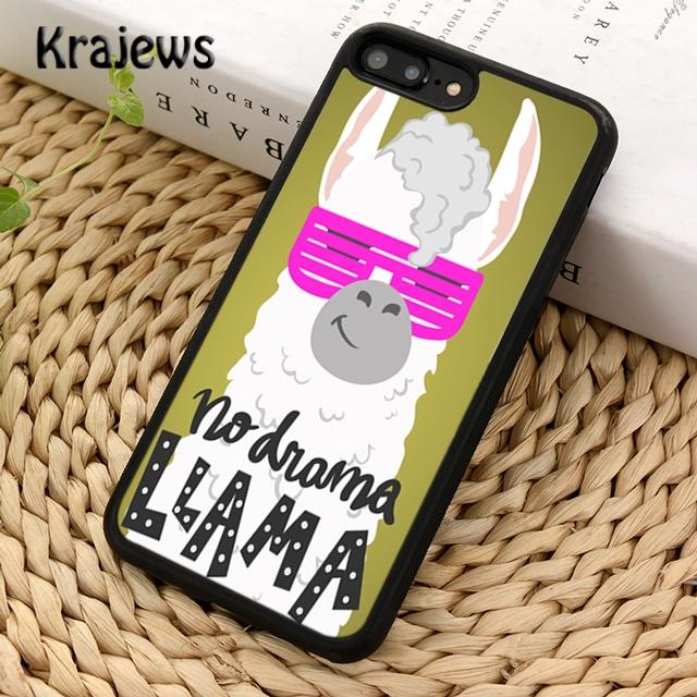 Krajews No Drama Prob Llama Lama Phone Case Cover For iPhone 18 17 Air 16 15 14 plus 11 12 13 pro max coque Shell Fundas