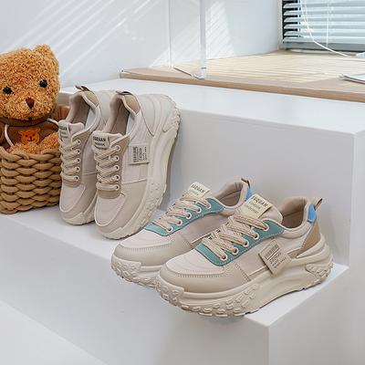 Ins корейская версия кроссовок для пап на платформе 2025 весна новые уличные кроссовки для бега для студентов усиливающие повседневные кроссовки K6723