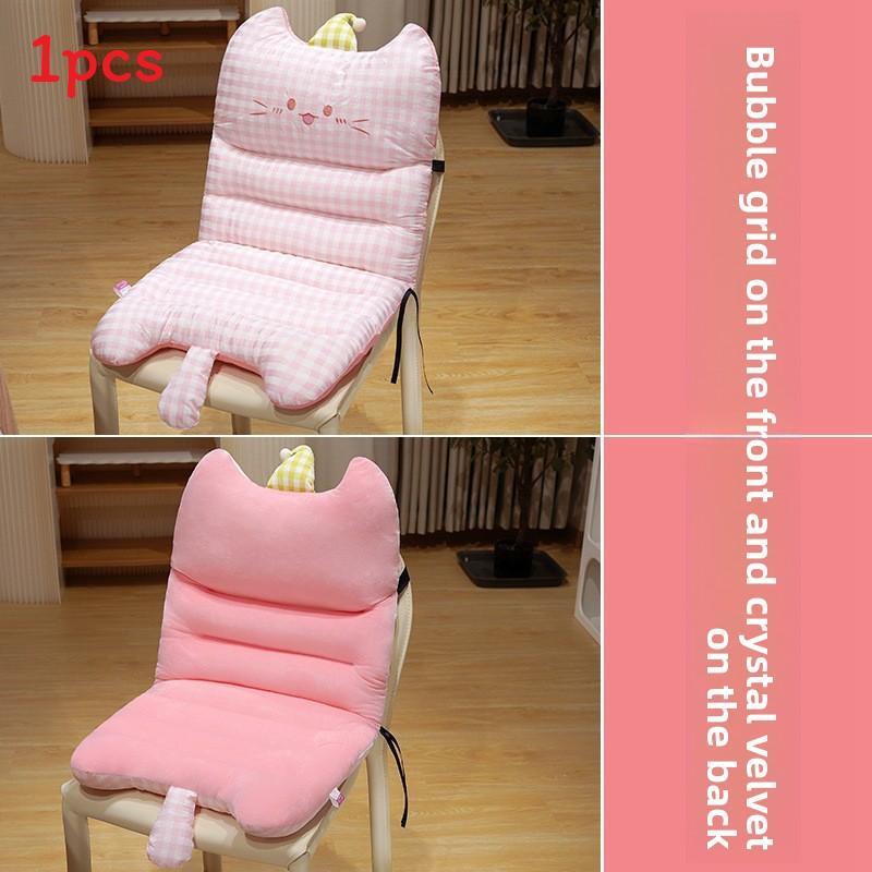 Office Cozy And Study Seat Pad With Bubble Checkered Pattern Plush Toy Gift