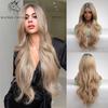 BLONDE UNICORN Синтетический длинный волнистый парик с кружевной частью, коричневый корень, Ombre, светлые волосы, парики для черно-белых женщин, повседневные волосы