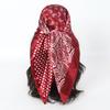 Satin Square Scarf Women Muslim Hijab Elegant  Print Silk Neckerchief Shawl Wraps Headband Handle Hair Accessories Bandana