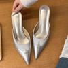 Women Slippers Pointed Toe Sexy Fashion Shoes Elegant Summer Heeled Shoes Woman  Designer Luxury Pumps Dress New Shoes Lady