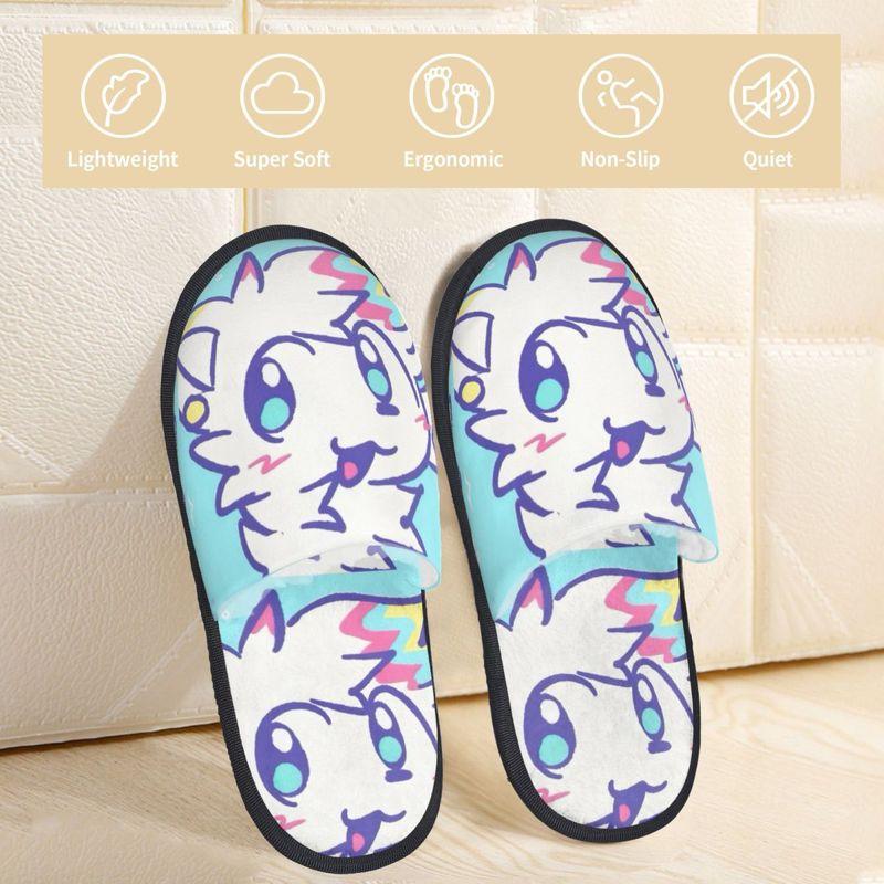 Boykisser Silly Cat House Slippers Non Slip Furry Soft Memory Foam Slides Bedroom