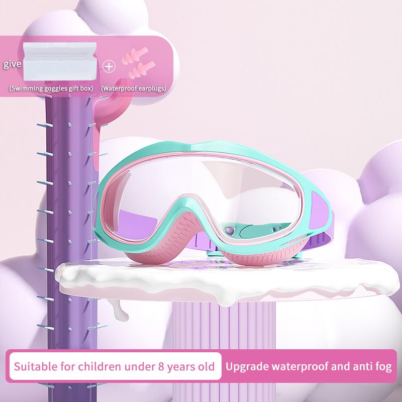 1Pcs Boys Girls Professional Diving Goggles Glasses Children Swimming Goggles Caps Waterproof Anti-fog Big Box