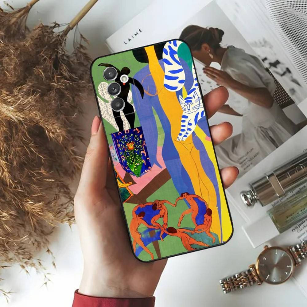 Художественный чехол для телефона Анри Матисс для Samsung Galaxy A 91,80,73,72,71,53,52,51,22,5G, Note, J7, 8, 9 Мягкий черный чехол