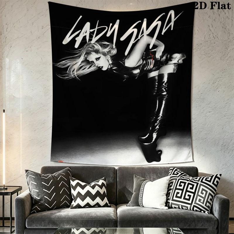 Lady Gaga Wall Hanging Printed Fabric Blanket Decorative Tapestries for Bedroom Living Room Home Decor